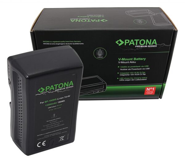Premium Battery V-Mount 190Wh Sony BP190WS DSR 250P 600P 650P 652P