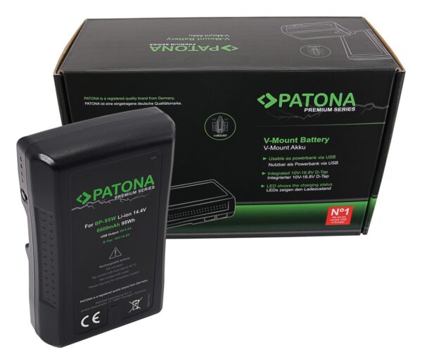 Premium Battery V-Mount 95Wh Sony BP95WS DSR 250P 600P 650P 652P
