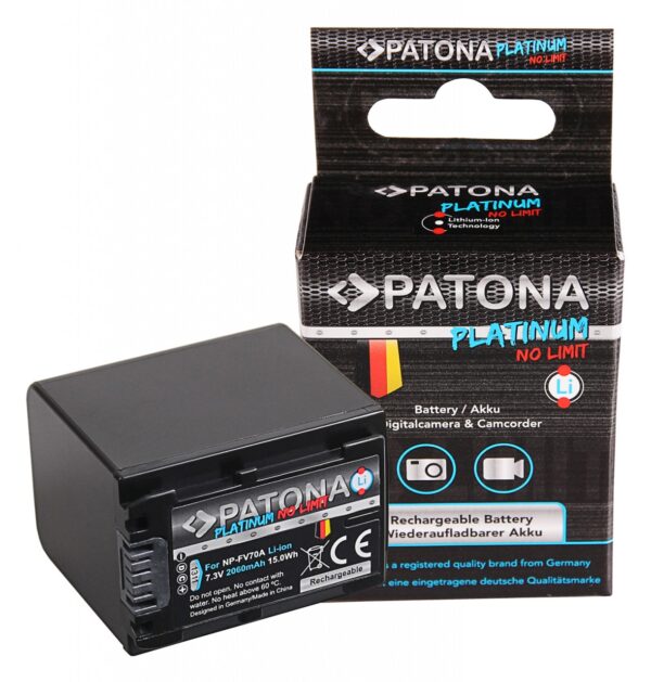 Platinum Battery Sony NP-FV100 FDR-AX40 FDR-AX45 FDR-CX680 NEX-VG30