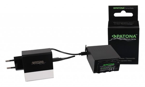 Premium Battery Panasonic AG-VBR89G with USB-C / USB-ports and additional PD-Charger USB-C/USB