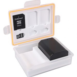 Storage box batteries and memory cards Canon LP-E6 Sony NP-FZ100 Nikon EN-EL15