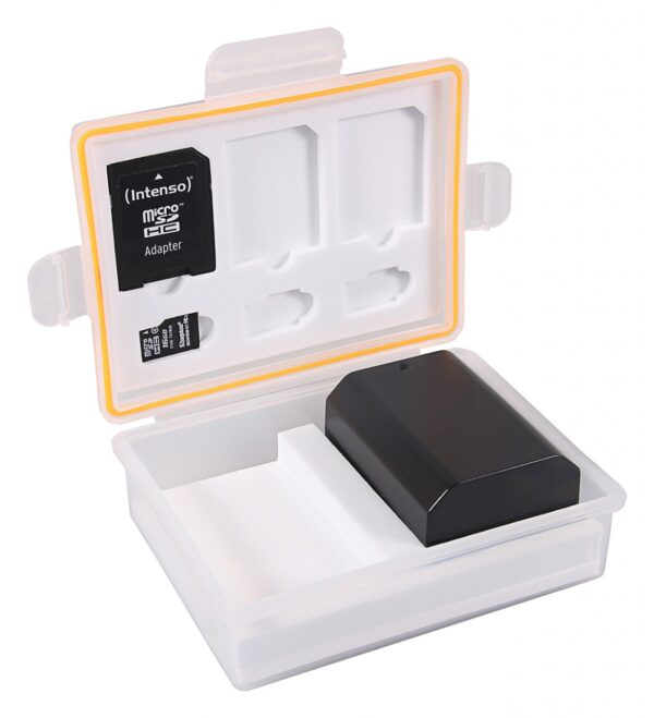 Storage box batteries and memory cards Canon LP-E6 Sony NP-FZ100 Nikon EN-EL15