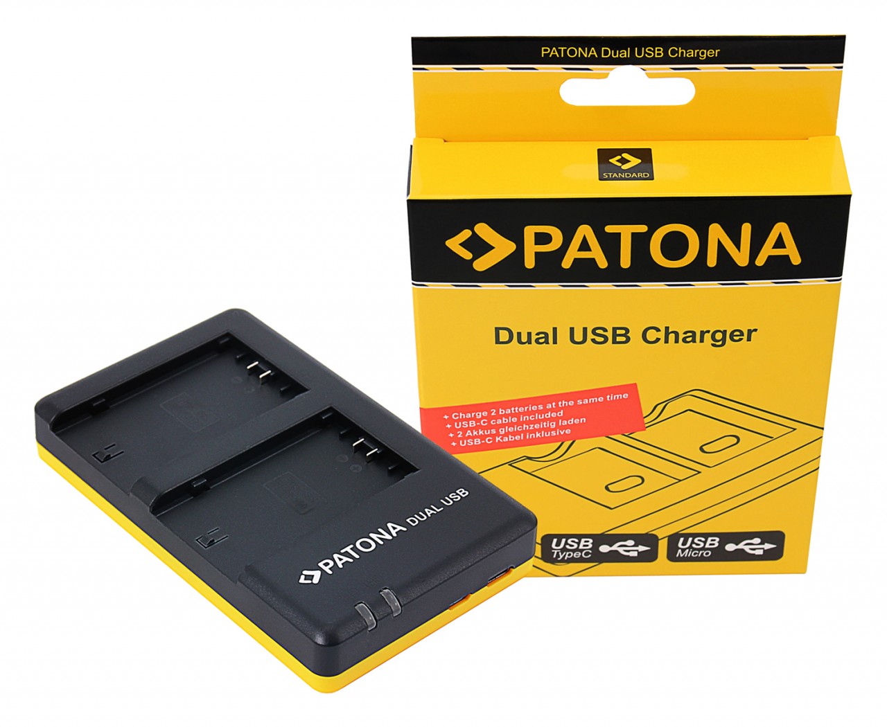 Dual Quick-Charger Sony NP-FZ100 A7 III A7M3 Alpha 7 III A7 R III A7RM3 Alpha 7 R III incl. USB-C ca