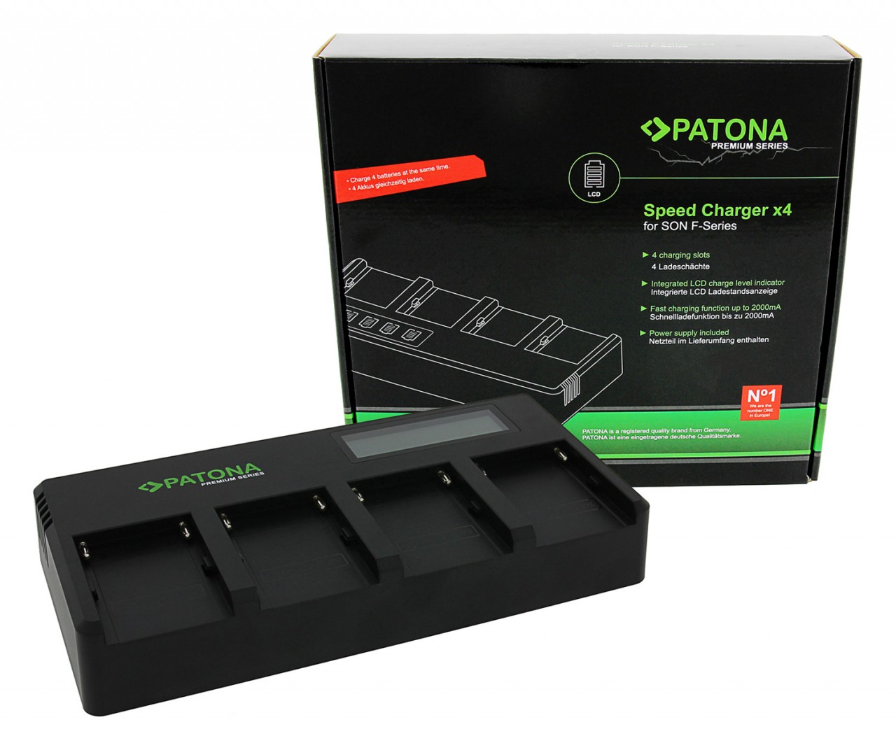 Premium 4-fold Speedcharger Sony Series Batteries